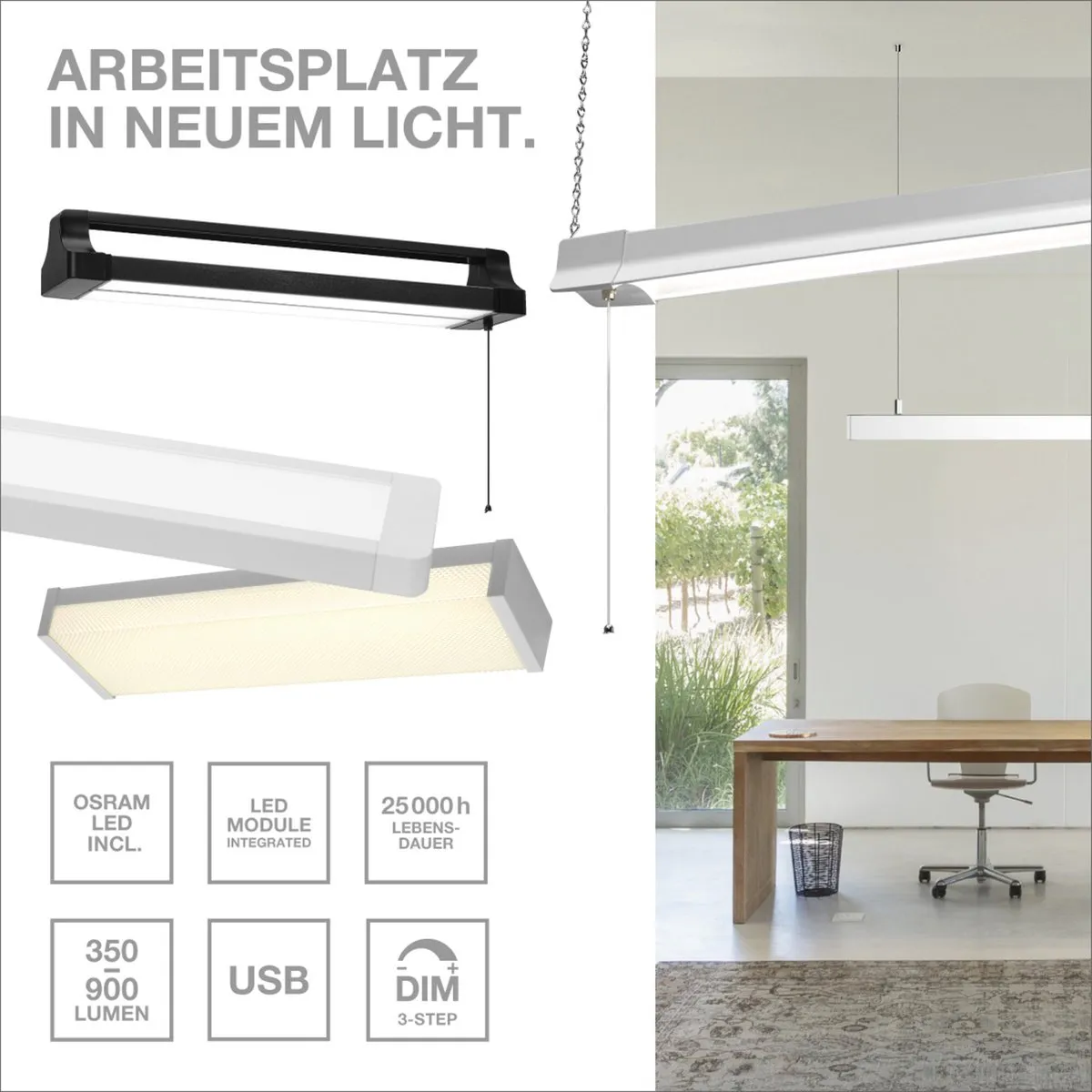 LEDVANCE Office Line Cuboid Hanglamp 42W - 5000lm - 4000K - Wit