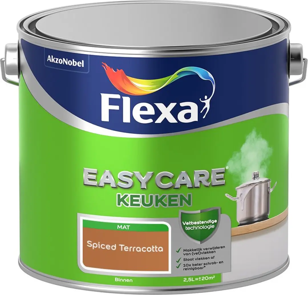 Flexa Easycare Keuken Spiced Terracotta Mengverf 2,5L