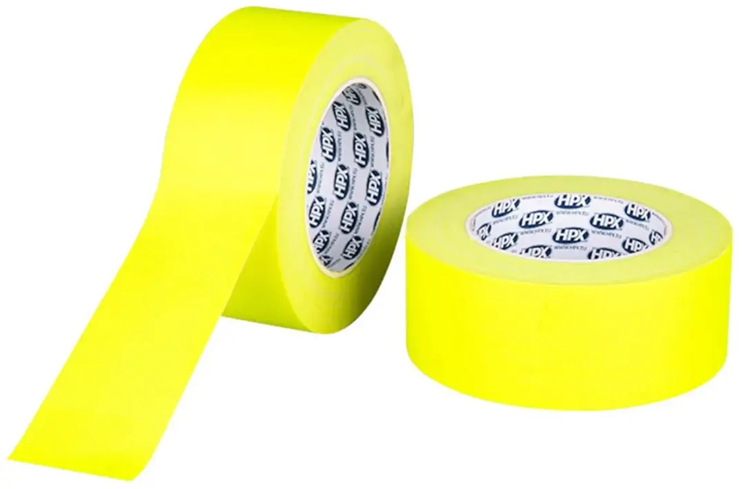 HPX Gaffer Tape Fluorescerend Geel 50mm x 25m