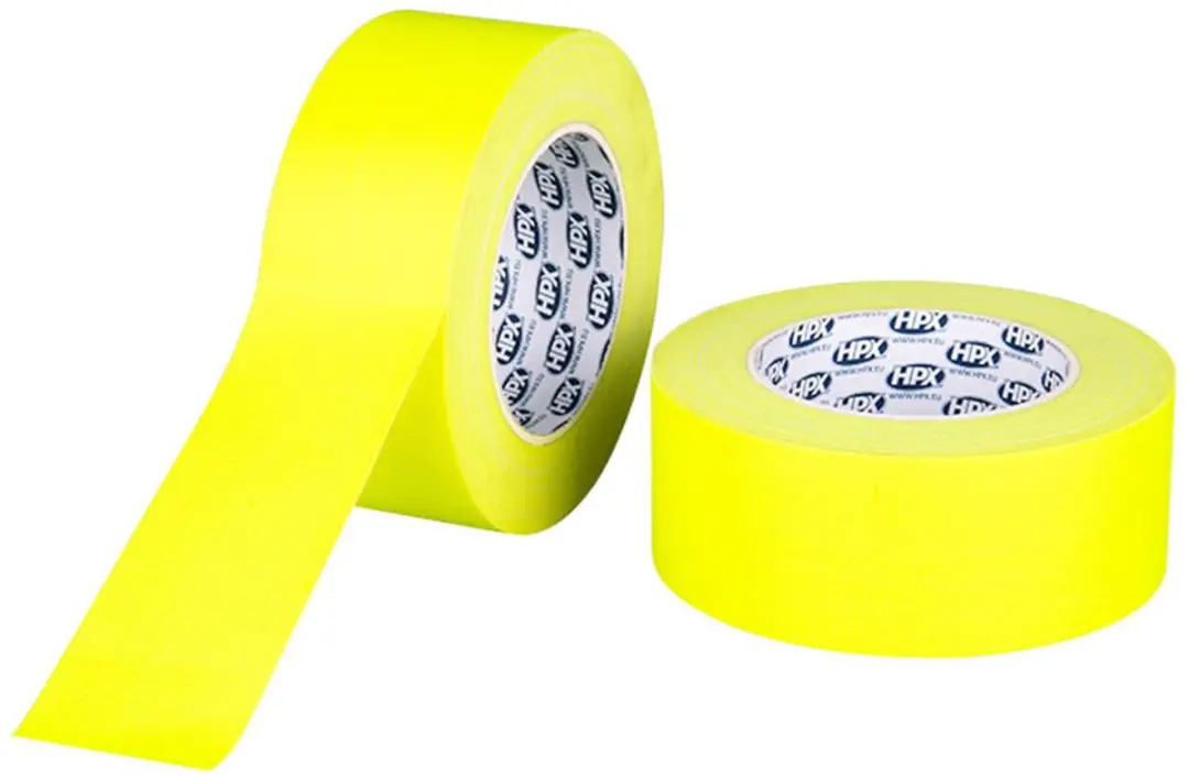 HPX Gaffer Tape Fluorescerend Geel 50mm x 25m