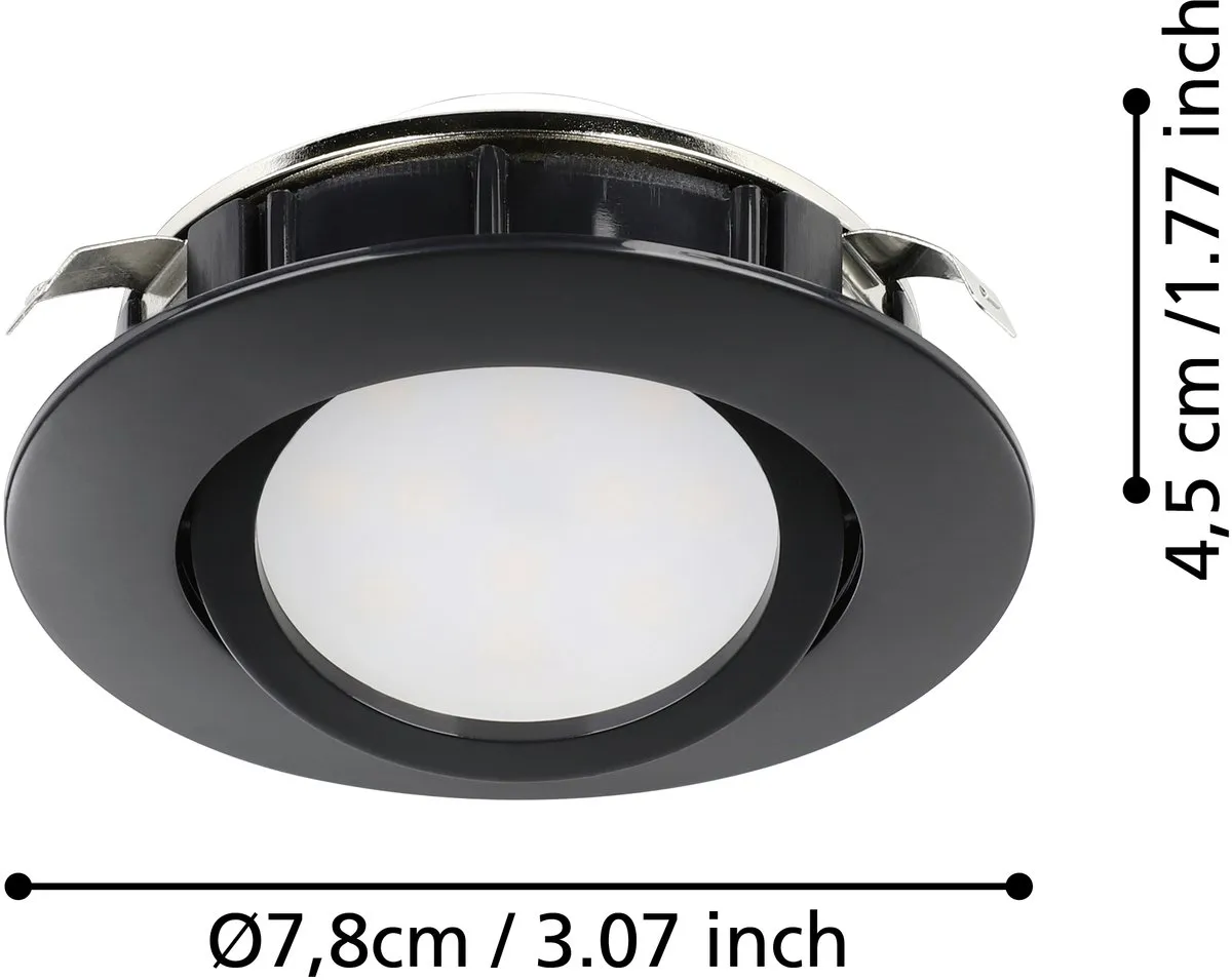 Eglo Pineda Inbouwlamp 3x8.4cm - Zwart