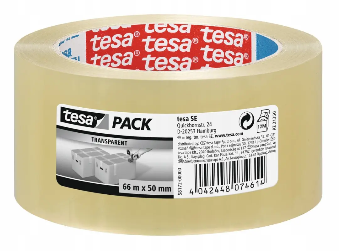 Tesa Transparante Pakkingstape 48mm x 66m