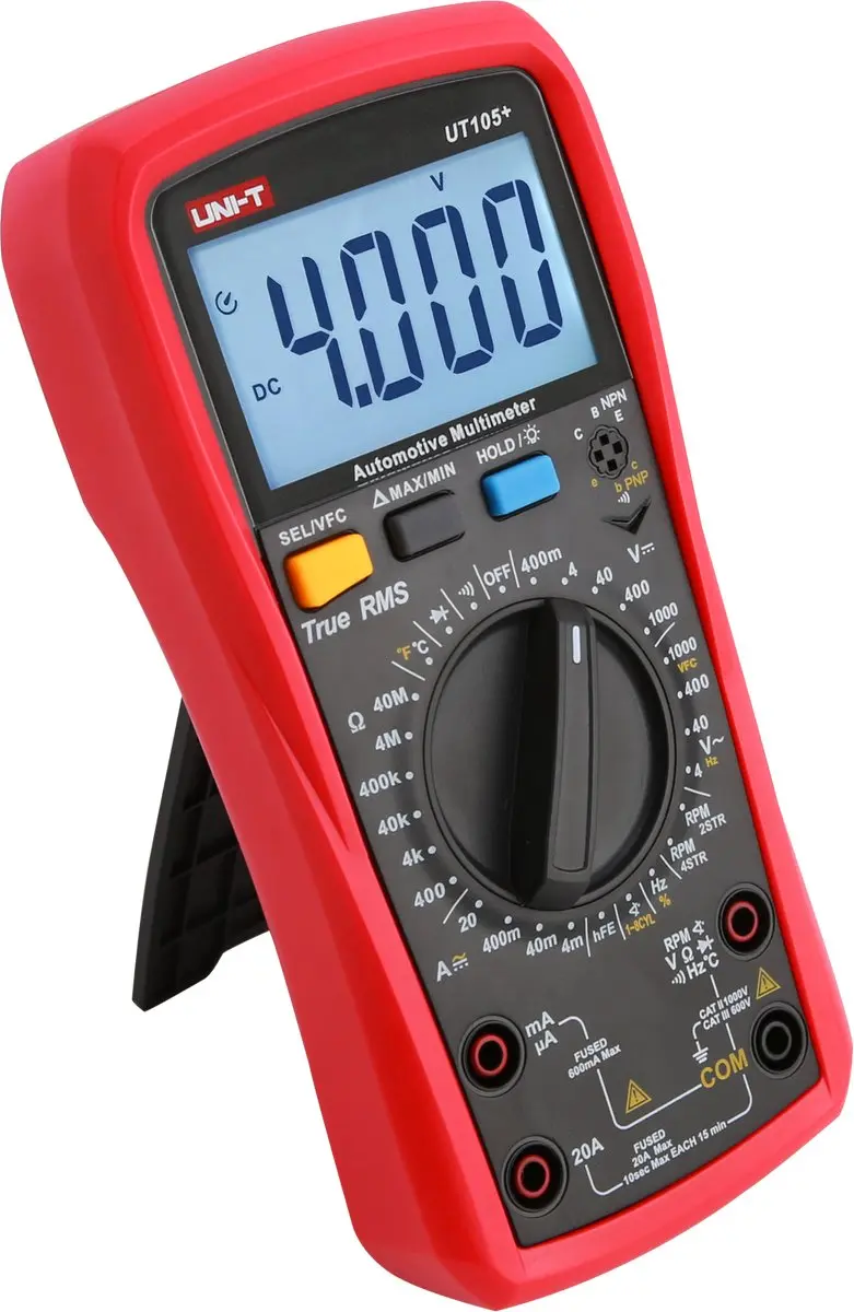 UNI-T UT105+ Multimeter - 1000V - 348g - Rood/Grijs