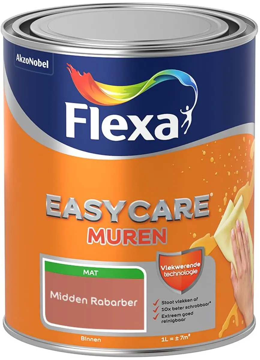 Flexa Easycare Muren Midden Rabarber Mengverf 1L