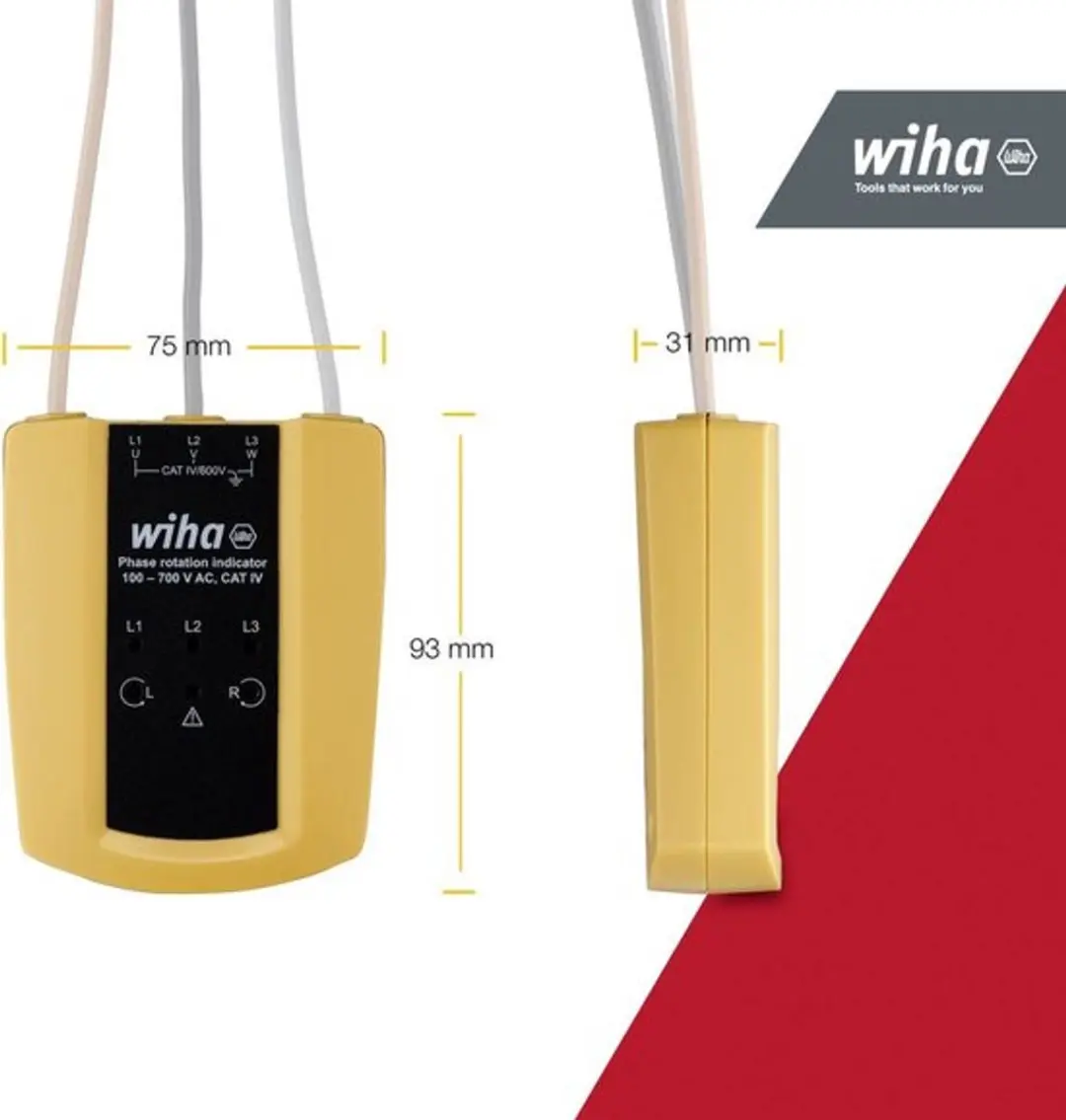 Wiha Draaiveldrichtingaanwijzer SB25562 - 100-700V AC CAT IV