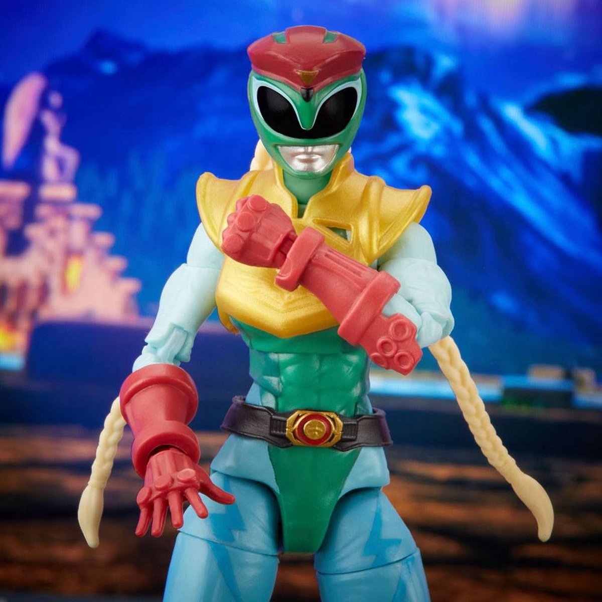 Hasbro Power Rangers Actiefiguur Power Rangers x Street Fighter Lightning Collection Morphed Cammy Stinging Crane Ranger Multicolours