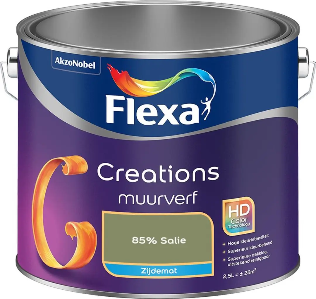 Flexa Creations Muurverf Zijdemat 85% Salie