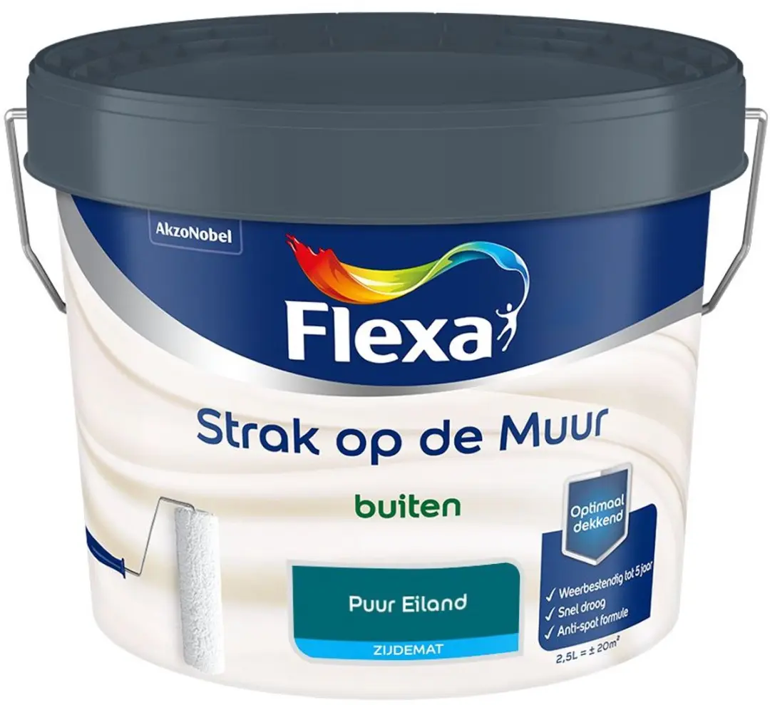 Flexa Strak Op De Muur Mengverf Puur Eiland 2,5L