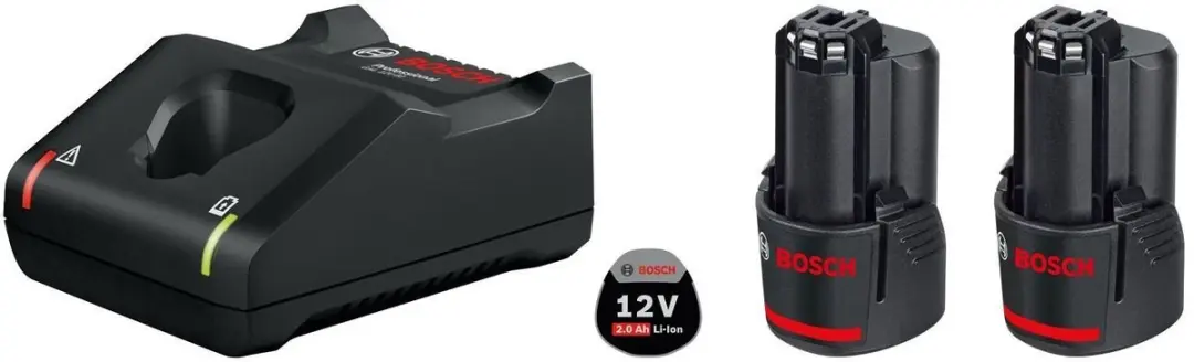 Bosch Professional Starterset GBA 12V 2.0Ah - 2x + Snellader GAL 12V-40 - Blauw - afbeelding 2 van 4