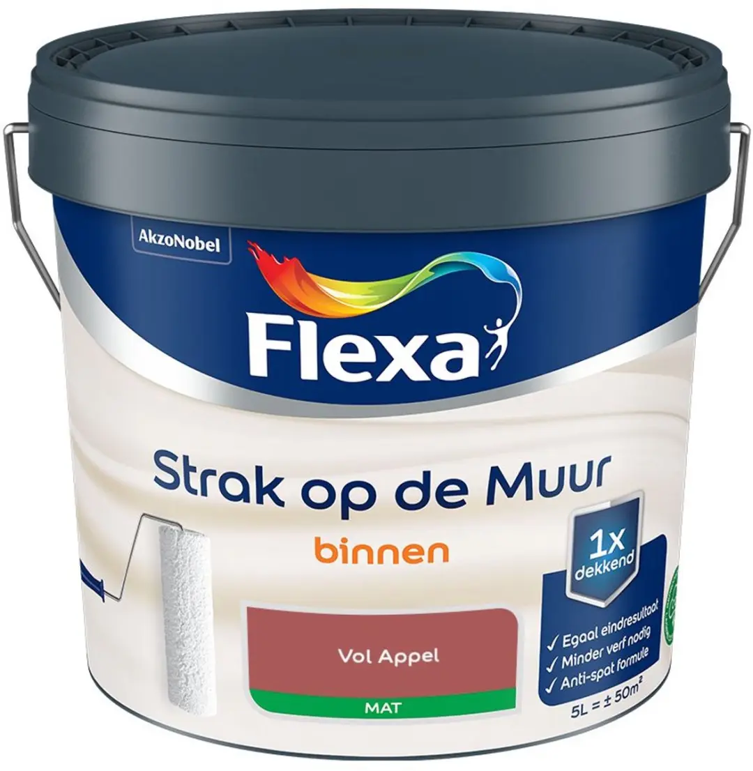 Flexa Strak Op De Muur Binnenmat Vol Appel Mengkleur 5L