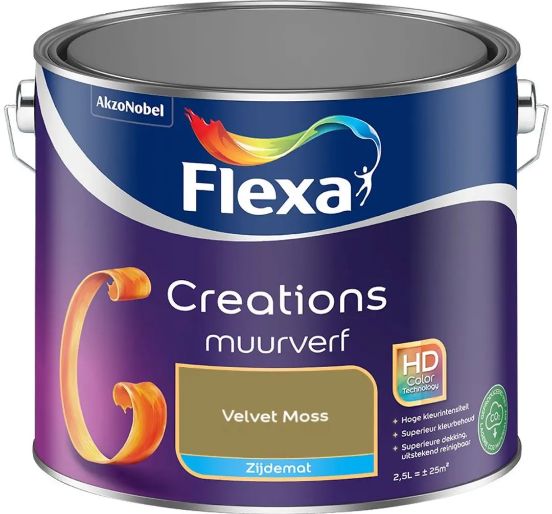 Flexa Creations Muurverf Zijdemat Velvet Moss 2,5L