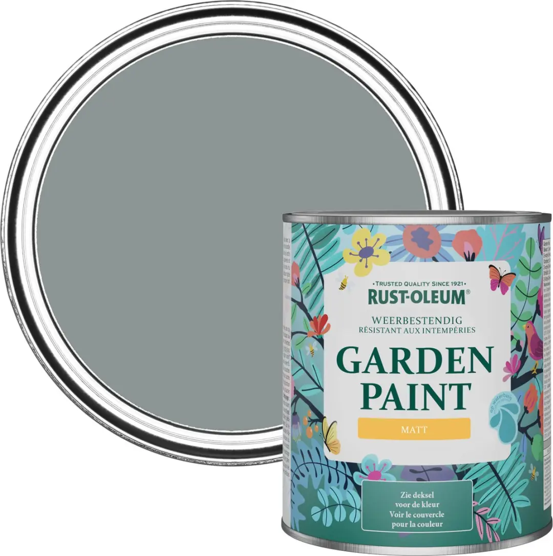 Rust-Oleum Donkergrijs Tuinverf Matt Leisteen 750ml