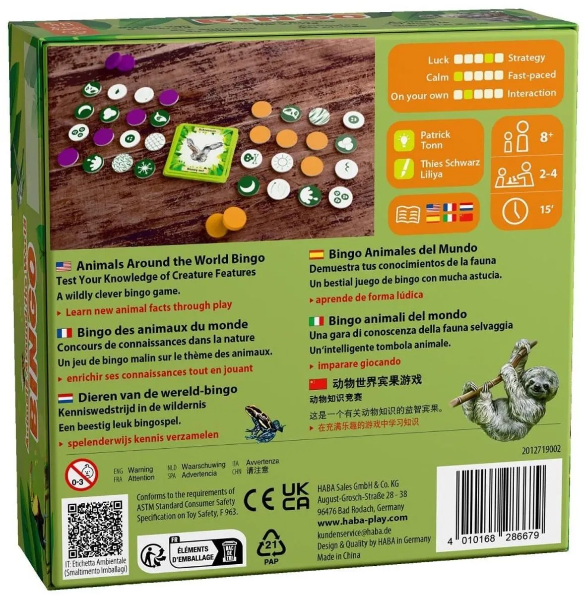 Haba Animals Around the World Bingo - 2 tot 4 spelers