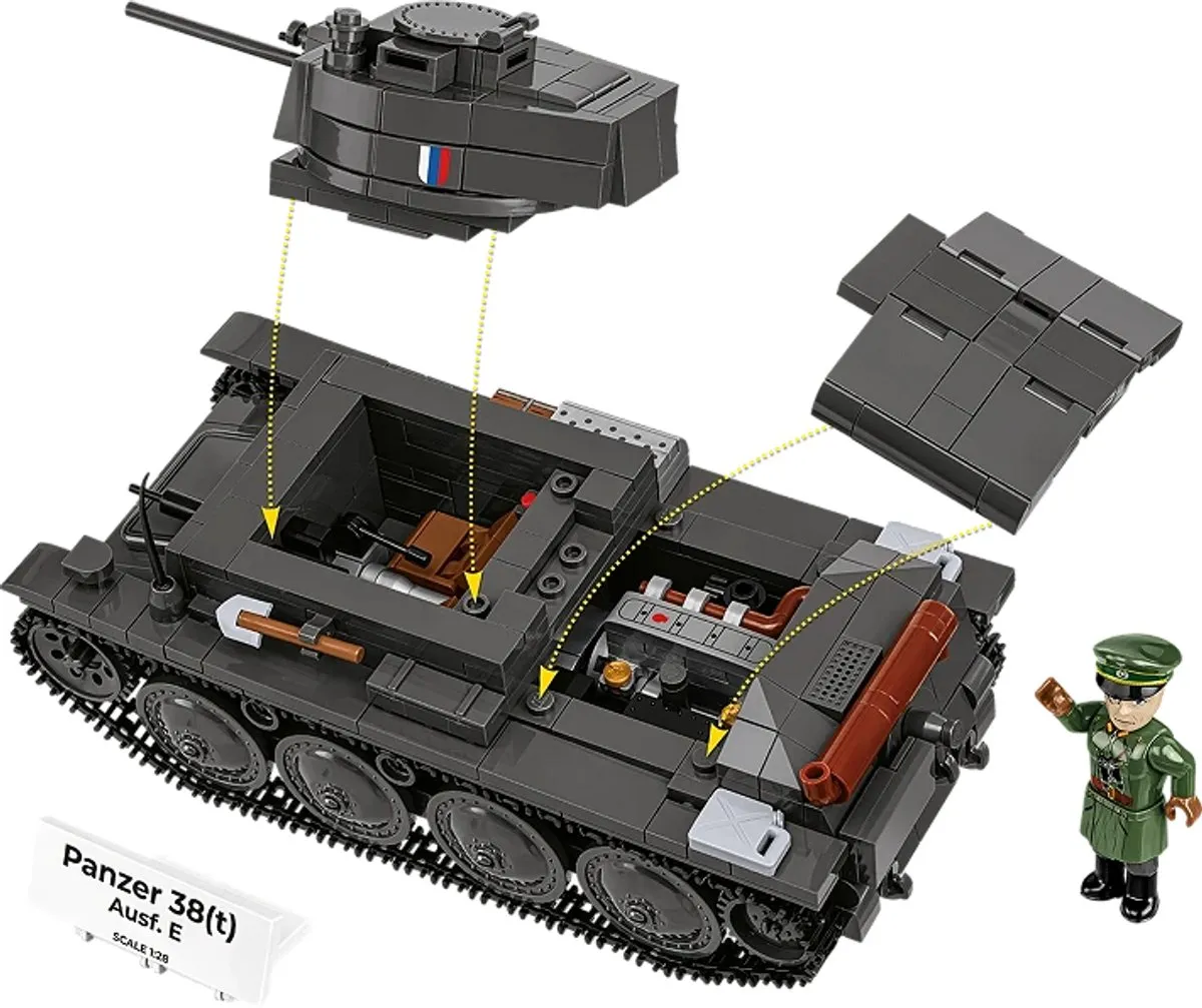 Cobi Panzer 38(T) Vz. 38 - 705 Stukken - Grijs
