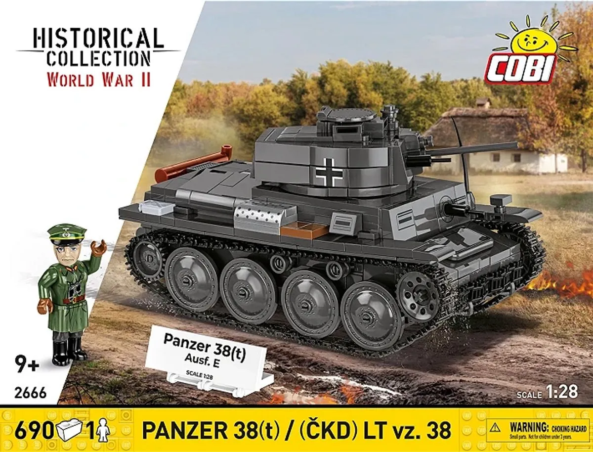 Cobi Panzer 38(T) Vz. 38 - 705 Stukken - Grijs