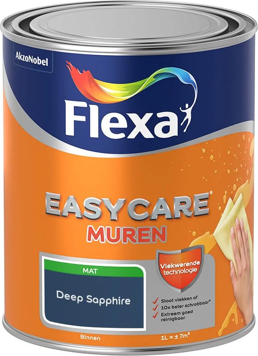 Flexa Easycare Muren Deep Sapphire Mengverf 1L
