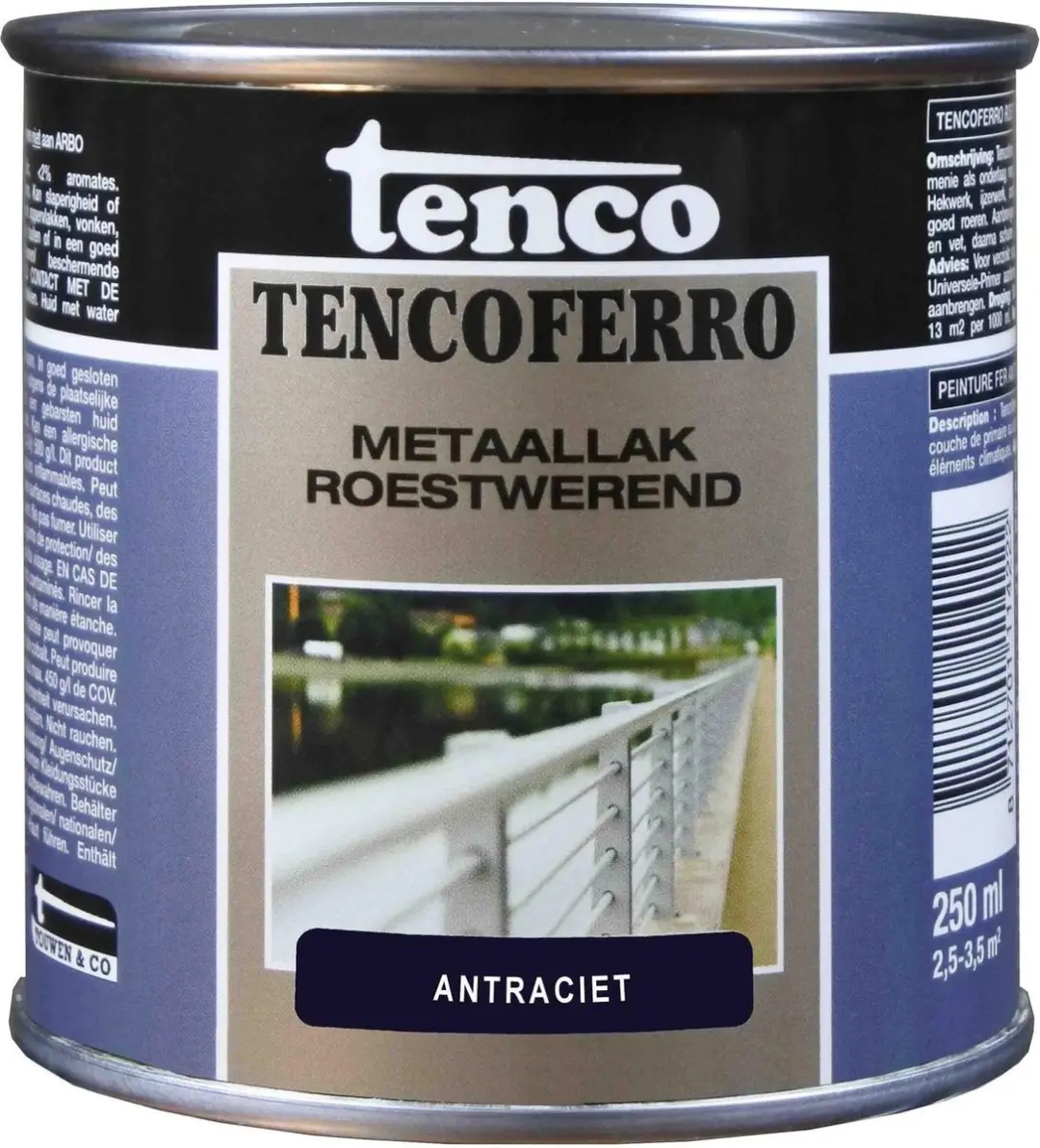 Tenco Ferro Roestwerende Metaallak Antraciet 250ml