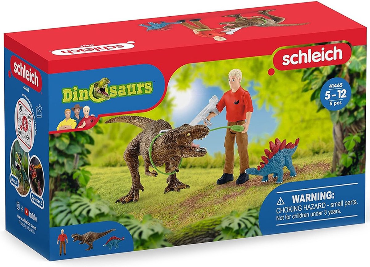 SLH41465 Schleich Dinosauriërs - Tyrannosaurus Rex Aanval, Figuren voor Kinderen 4+