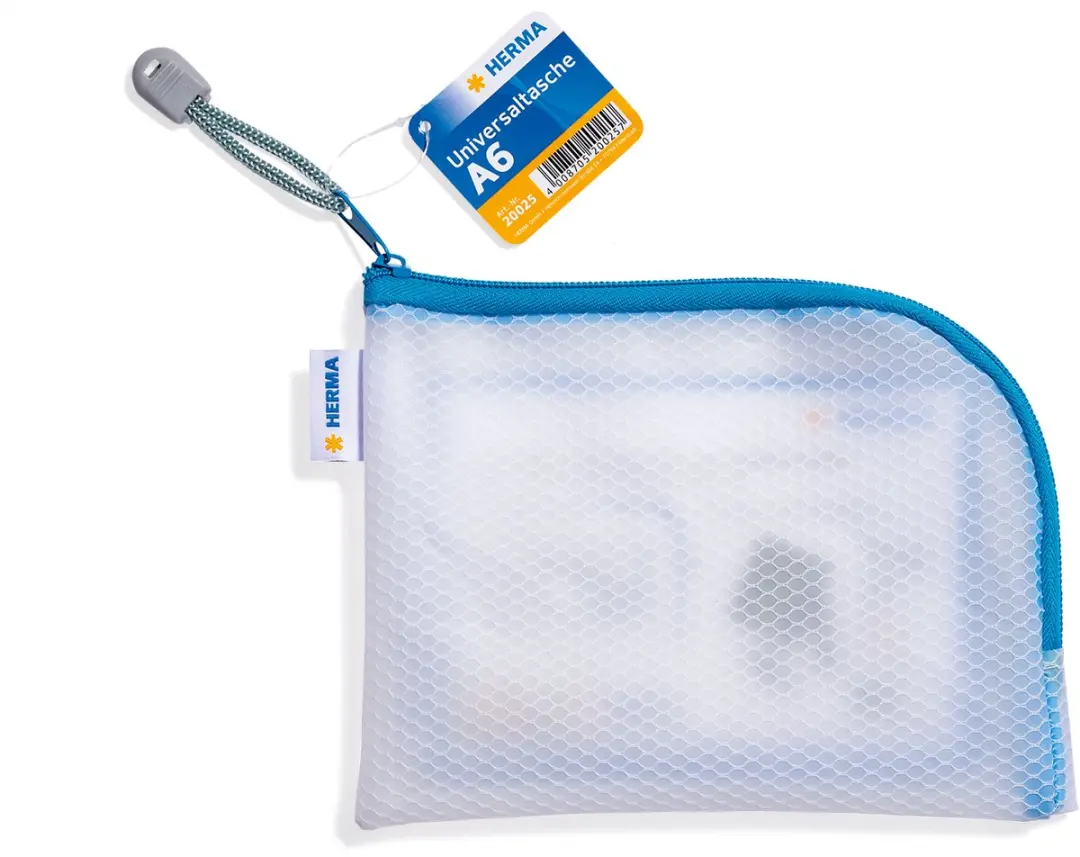 Herma Ritstasdoos Mesh A6 - Blauw/Wit