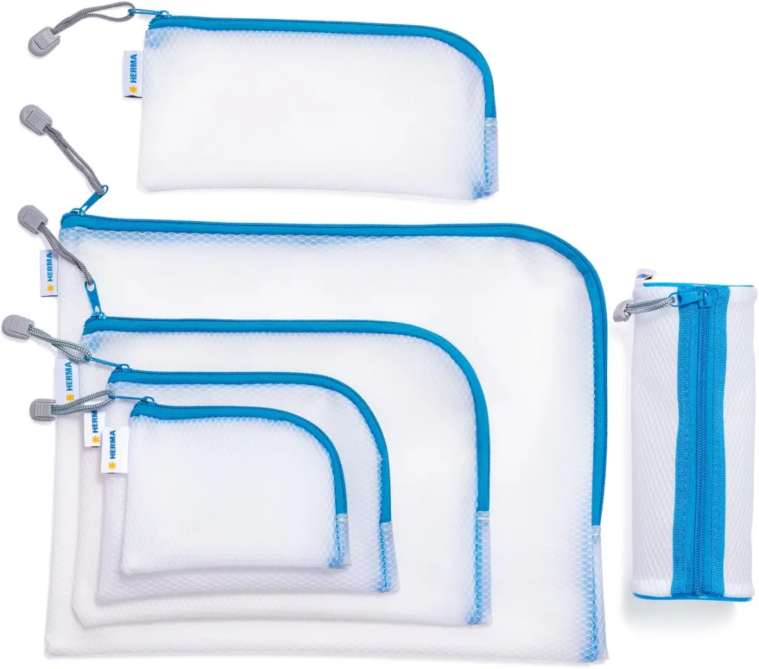 Herma Ritstasdoos Mesh A6 - Blauw/Wit