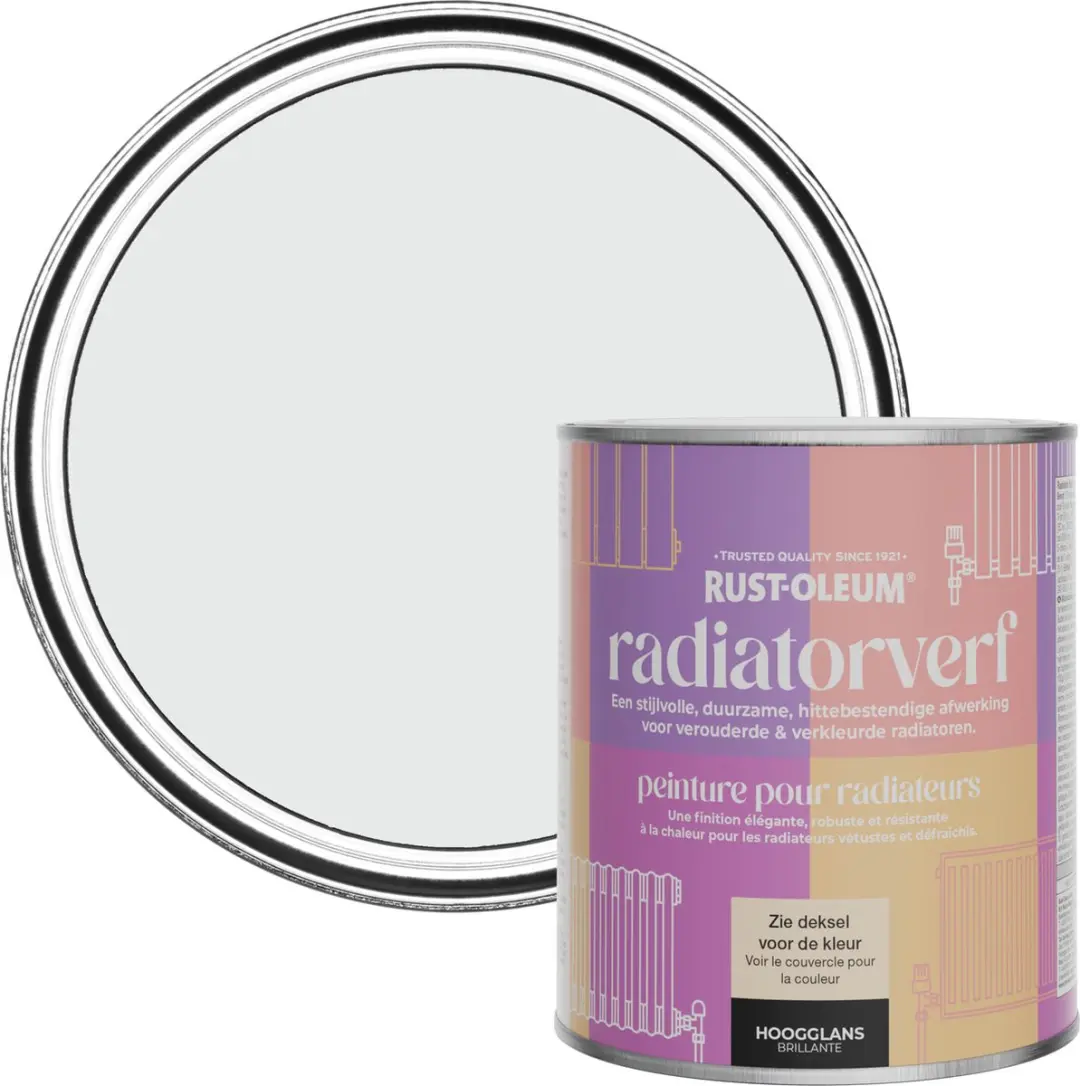 Rust-Oleum Grijs Radiatorverf Hoogglans Monaco Mist 750ml