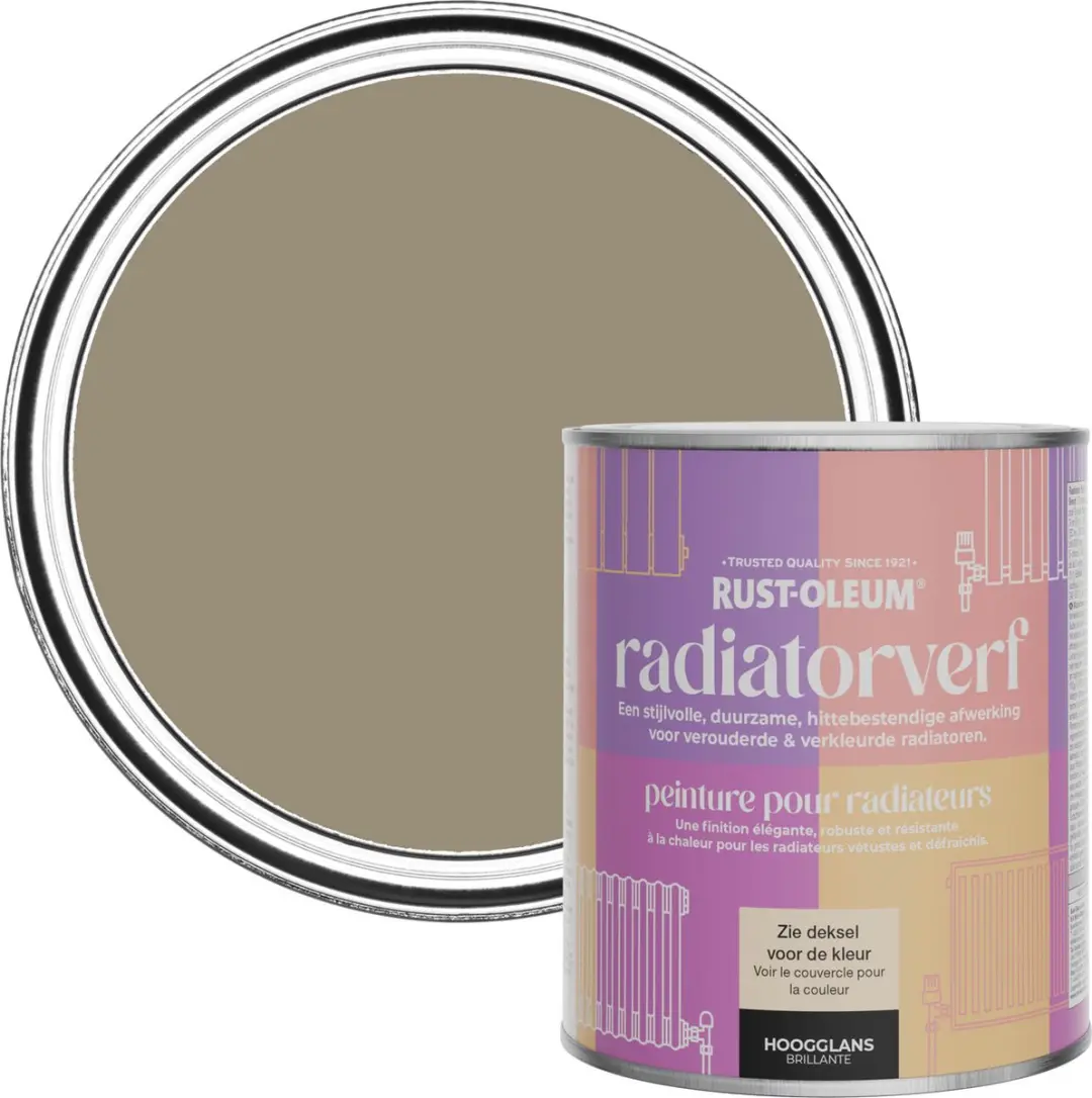 Rust-Oleum Lichtbruin Radiatorverf Hoogglans 750ml