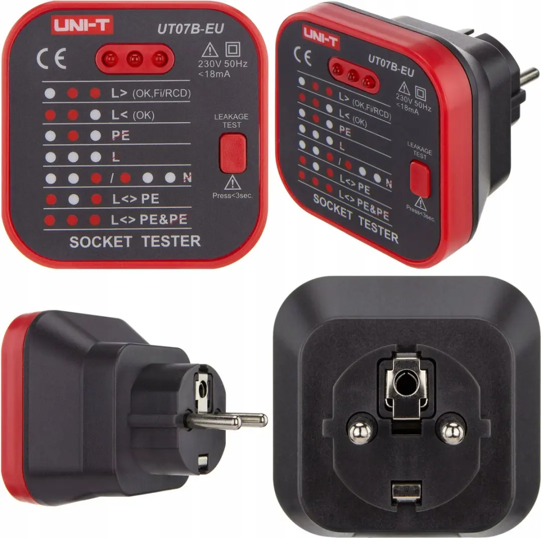 UNI-T UT-07B-EU Elektrische Stopcontacttester