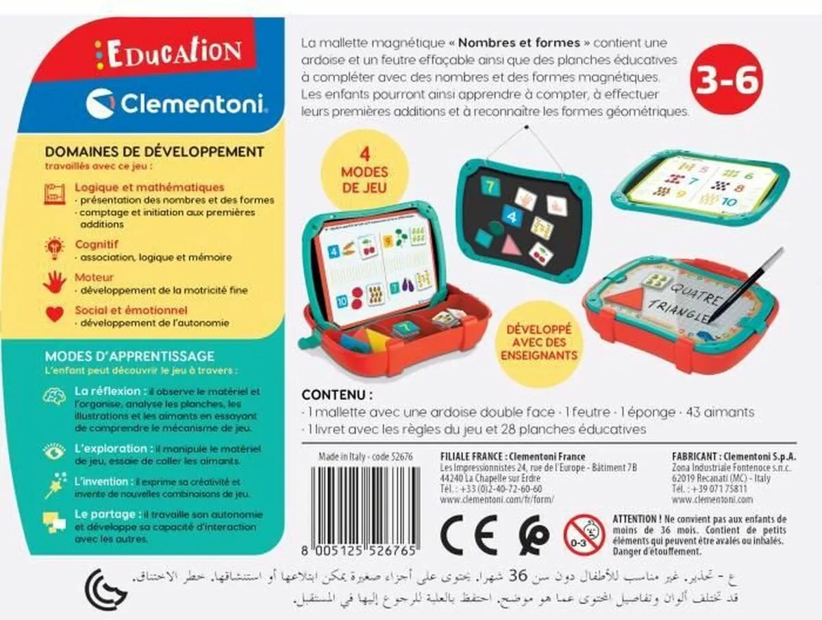 Clementoni Case Figures Shapes Educatief Spel - afbeelding 2 van 5