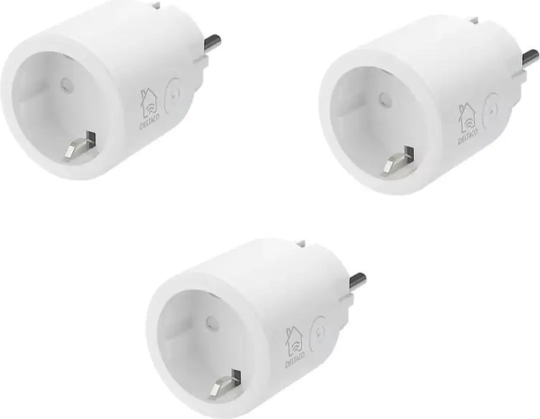 Deltaco 3x Slimme Stekker WiFi 2400W - Wit