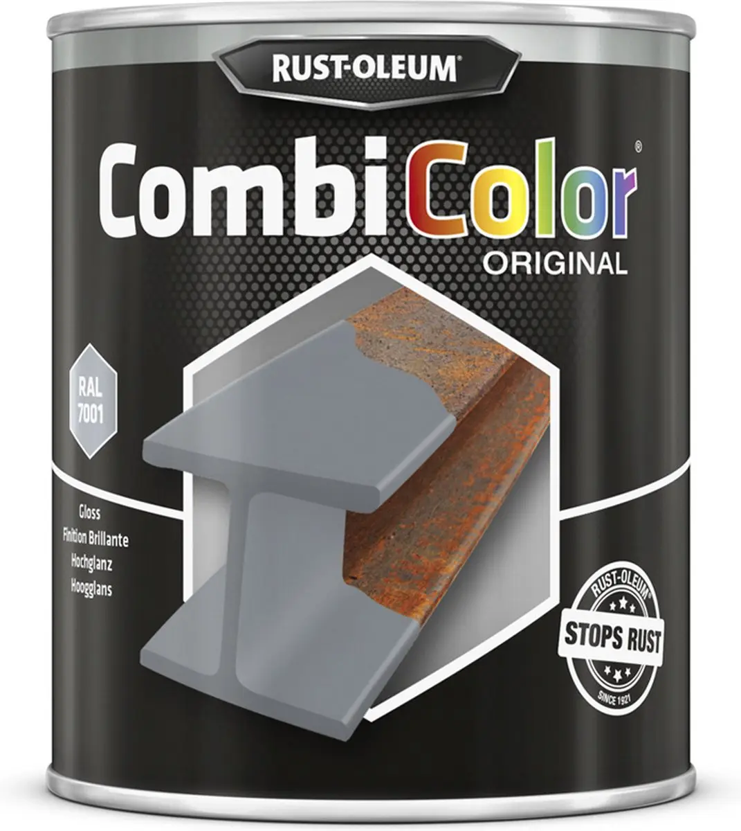 Rust-Oleum Combicolor Hoogglans Staalgrijs 2.5ltr