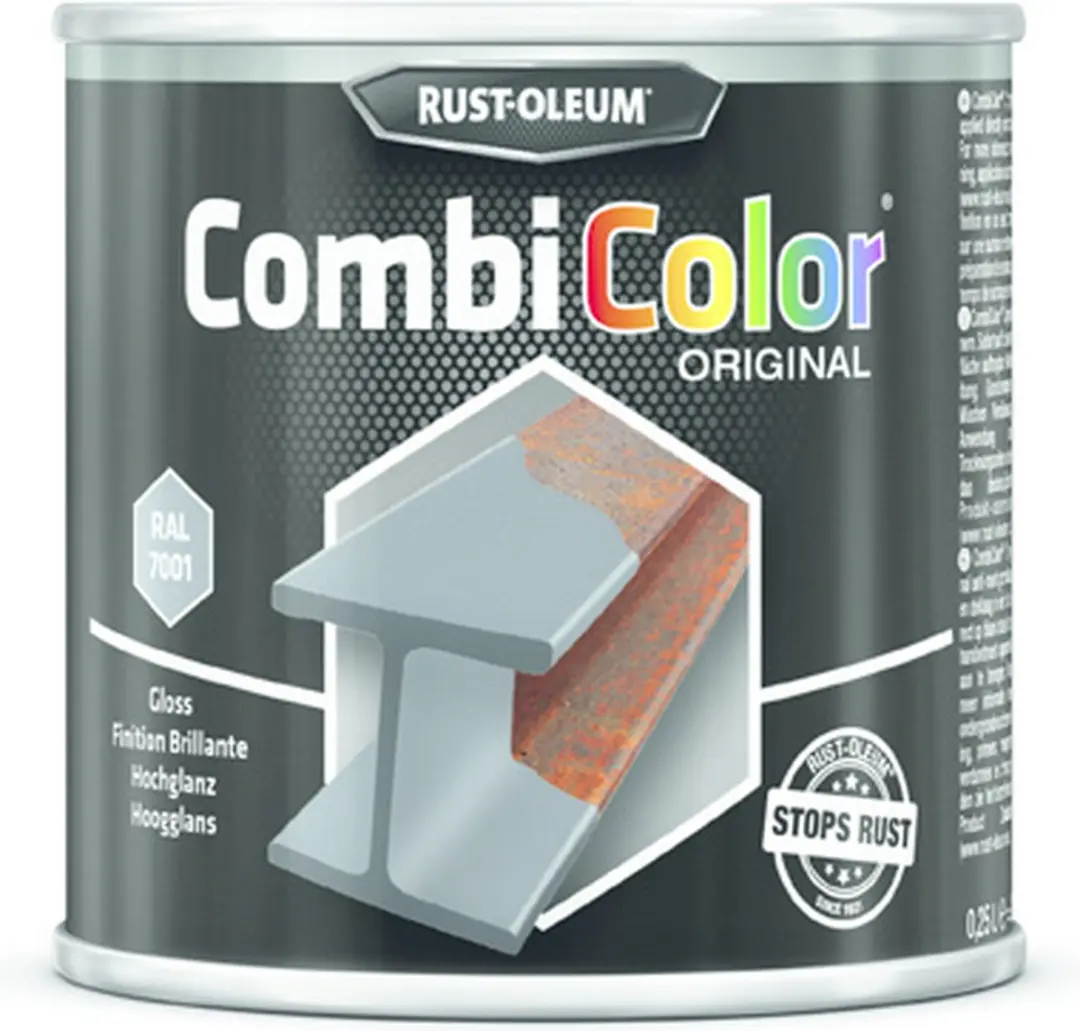 Rust-Oleum Combicolor Hoogglans Staalgrijs 2.5ltr