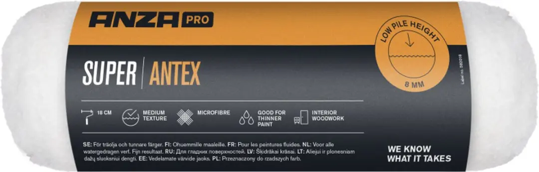 Anza Pro Super Antex Microfiber Verfroller 10cm - Meerkleurig