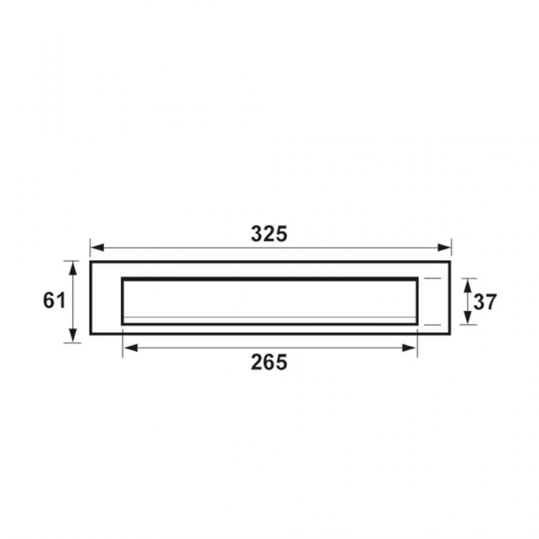 AXA Brievenbusbriefplaat Geeloxeerd 325x67mm