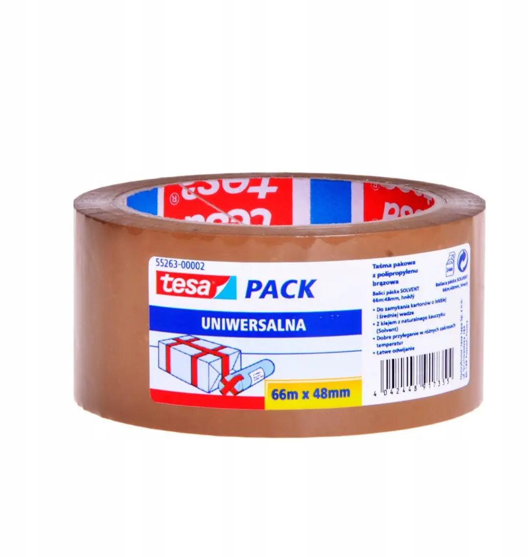 Tesa Standaard Bruine Pakkingstape 48mm x 66m