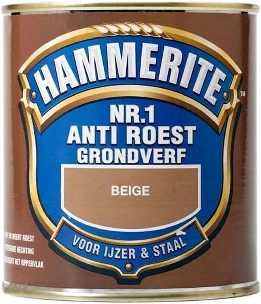 Hammerite Nr. 1 Anti Roest Grondverf Beige 500ml - afbeelding 6 van 6