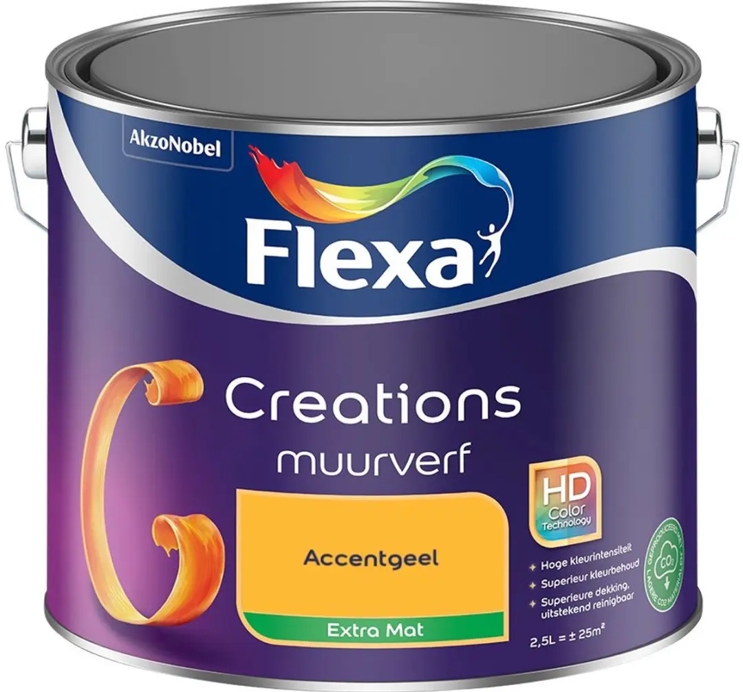 Flexa Creations Muurverf Extra Mat Accentgeel 2,5L