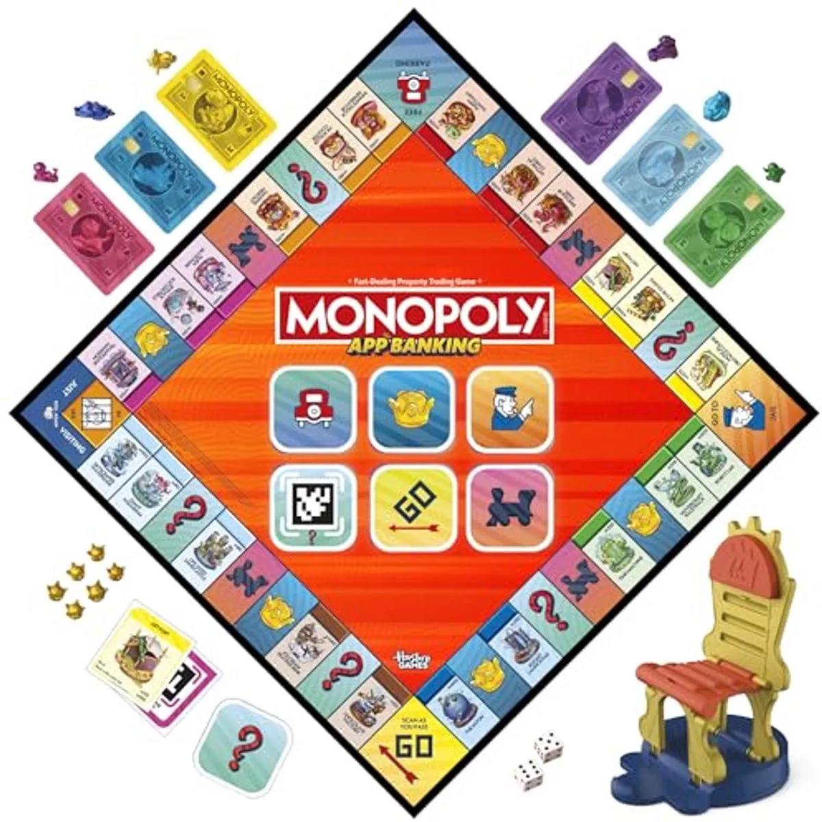 Hasbro Monopoly App Banking - Bordspel - 6 Spelers - Multicolor