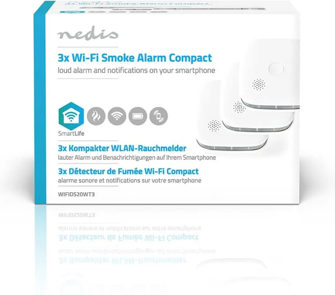 Nedis SmartLife Rookmelder Wi-Fi - 3 Stuks