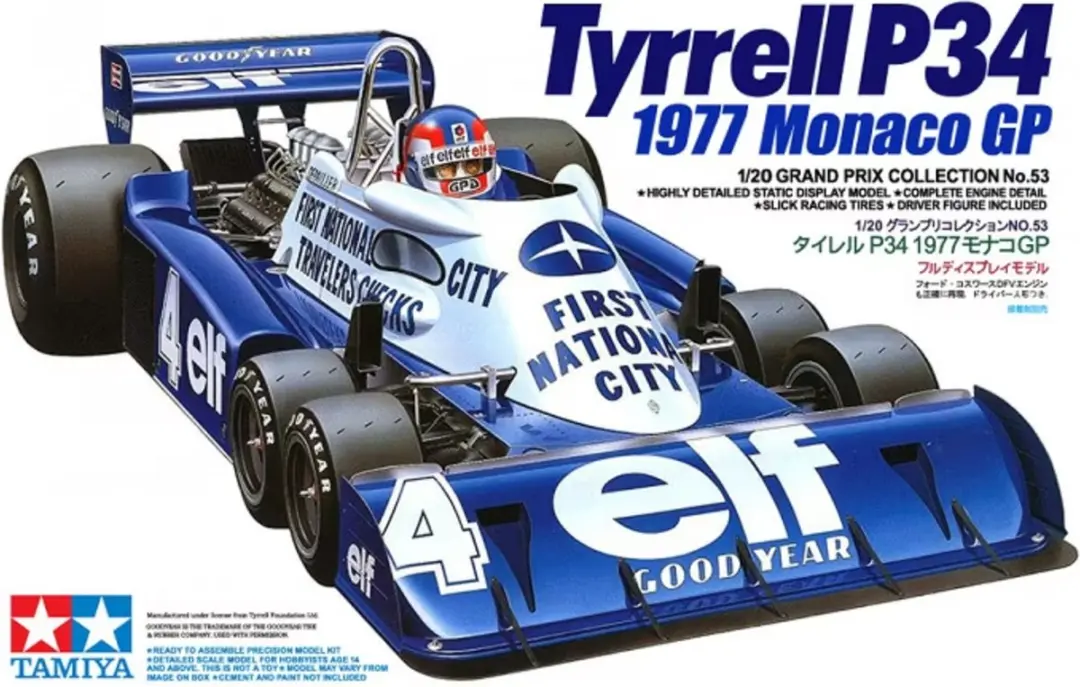 Tamiya 20053 Tyrrell P34 Six Wheeler Monaco GP77 Bouwpakket 1:20
