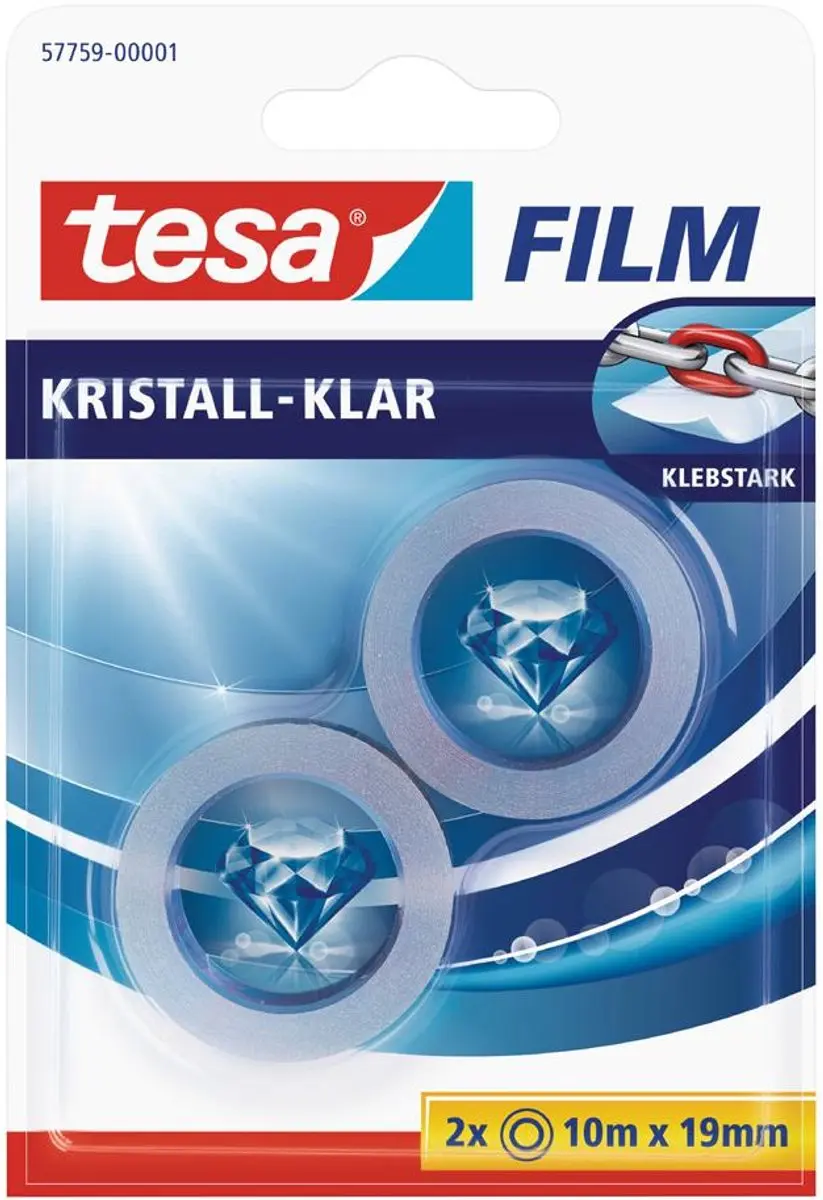 Tesa Plakband Kristalhelder 19mm x 10m