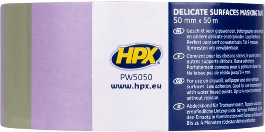 HPX Masking 4800 Delicate Surfaces - Paars 50mm x 50m