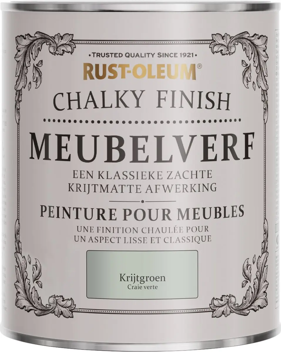 Rust-Oleum Groen Chalky Finish Meubelverf 750ml - Krijtgroen