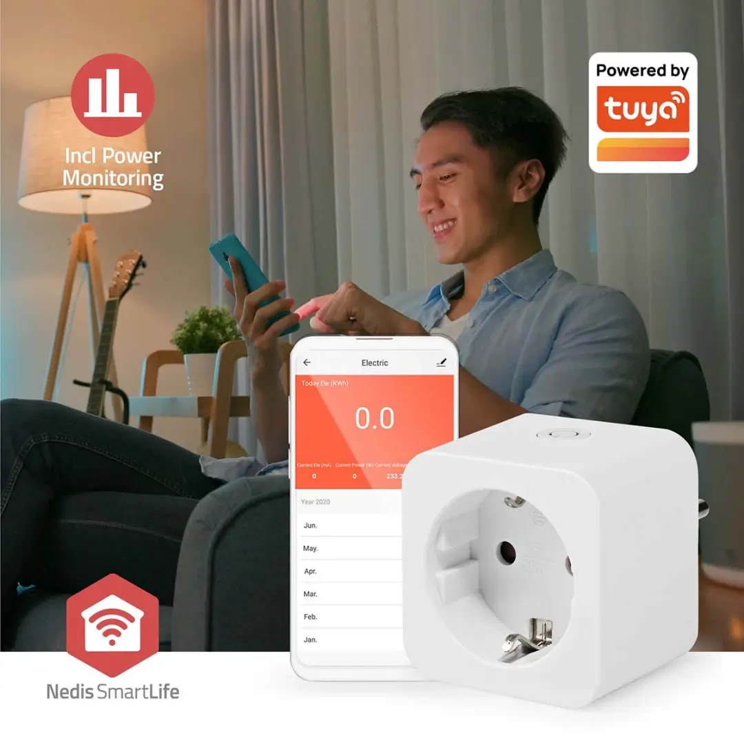Nedis SmartLife Slimme Stekker Tijdschakelaar 3680W - Wit - afbeelding 6 van 6