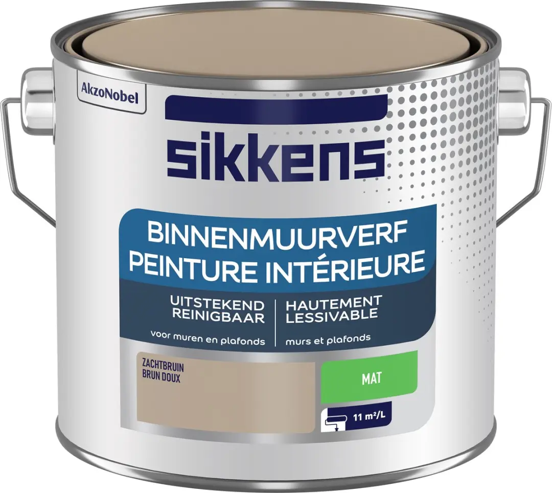Sikkens Binnenmuurverf Mat Zachtbruin 2,5L