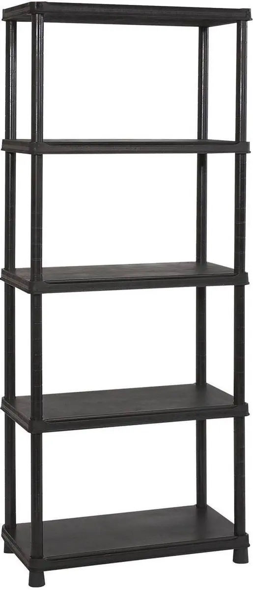 Keter Stellingkast Plus 80/5 - 5 Planken 80x40x187cm - Zwart