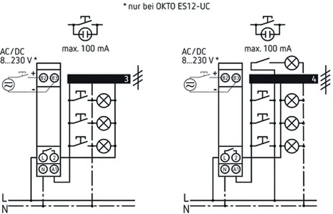 Theben OKTO ES12-230 Impulsschakelaar 600W - Grijs