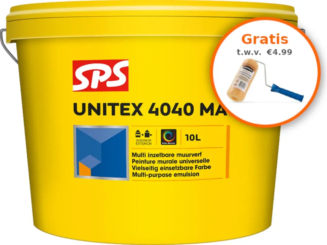Sps Unitex 4040 Mat 4L - Wit
