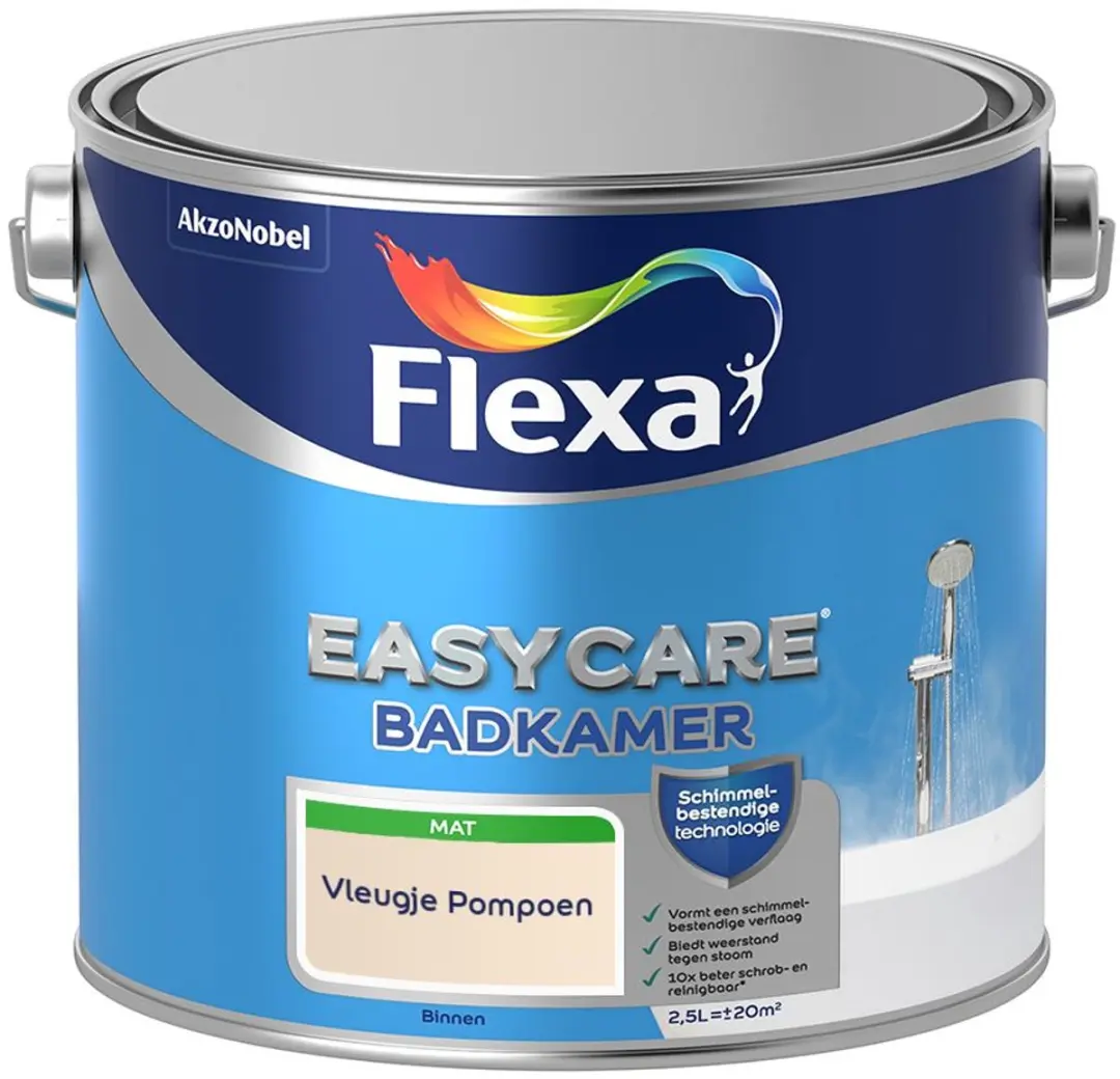 Flexa Easycare Badkamer Vleugje Pompoen Mengverf 2,5L