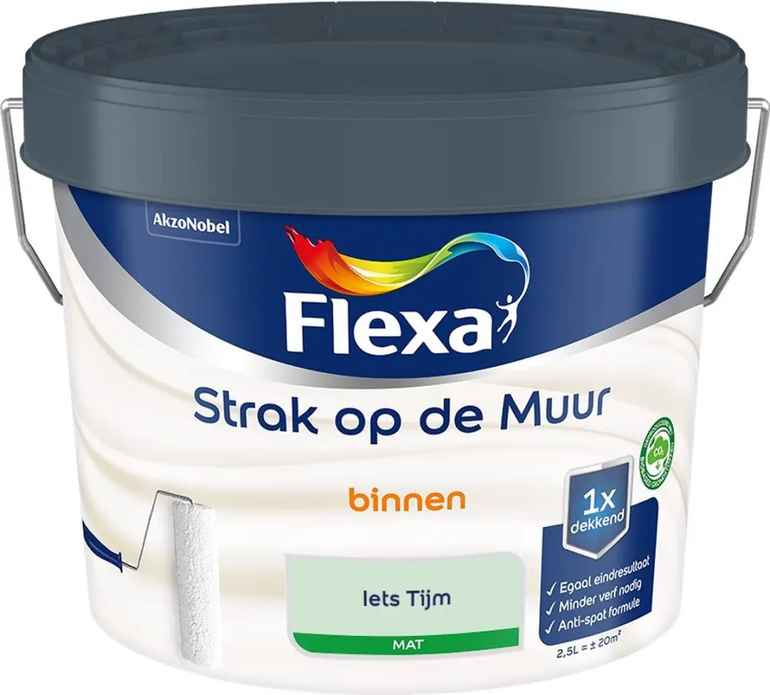 Flexa Strak Op De Muur Binnen Mat Mengverf Iets Tijm 2,5L