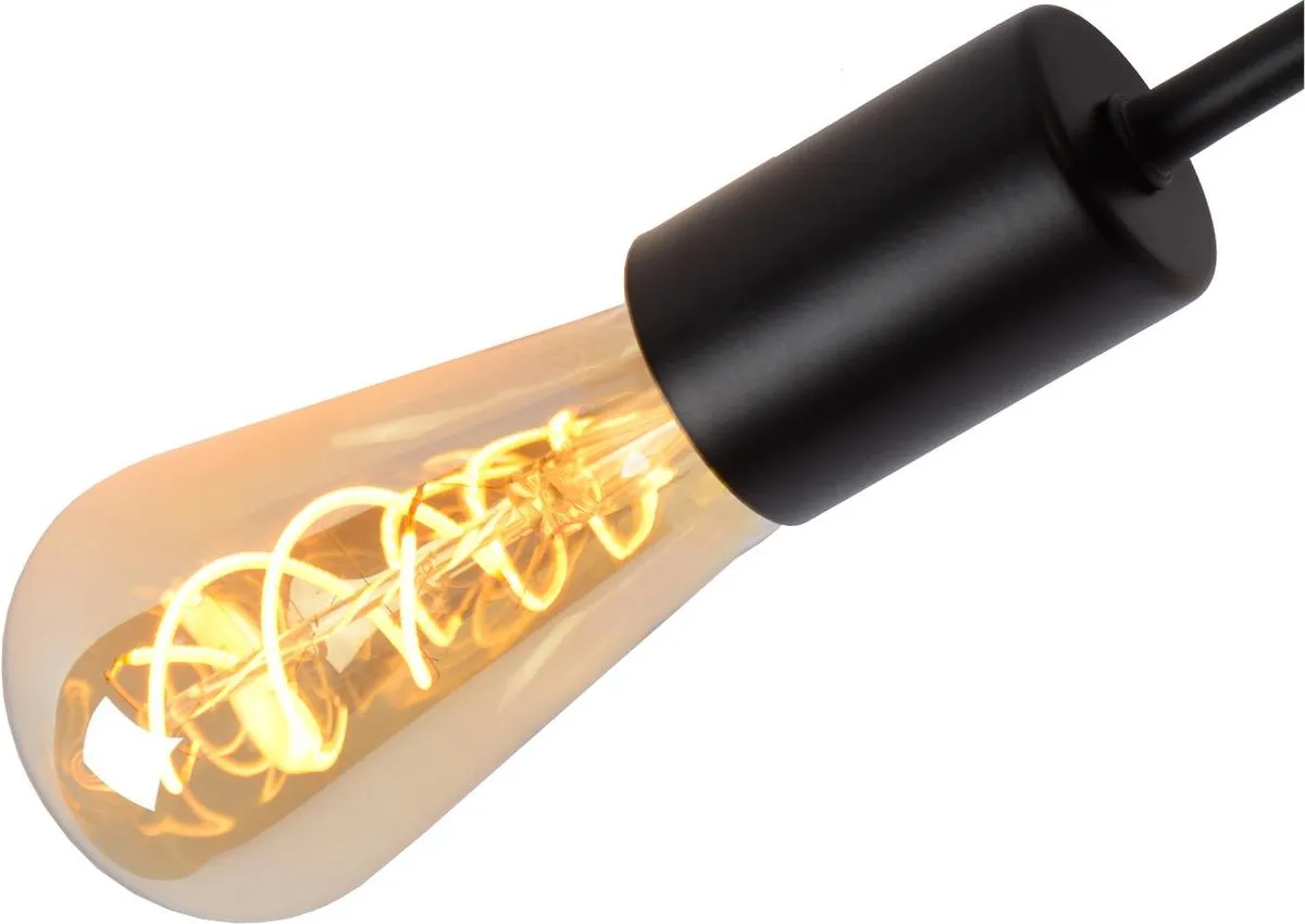 Lucide Lester Plafondlamp 4xE27 - Zwart